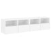Dulap TV de perete, 2 buc, alb, 60x30x30 cm, lemn prelucrat - WALTI WALTI