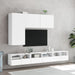 Dulap TV de perete, 2 buc, alb, 60x30x30 cm, lemn prelucrat - WALTI WALTI