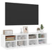 Dulap TV de perete, 2 buc, alb, 60x30x30 cm, lemn prelucrat - WALTI WALTI