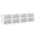Dulap TV de perete, 2 buc, alb, 60x30x30 cm, lemn prelucrat - WALTI WALTI