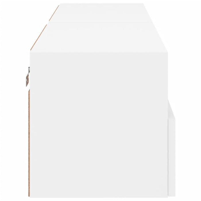 Dulap TV de perete, 2 buc, alb, 60x30x30 cm, lemn prelucrat - WALTI WALTI