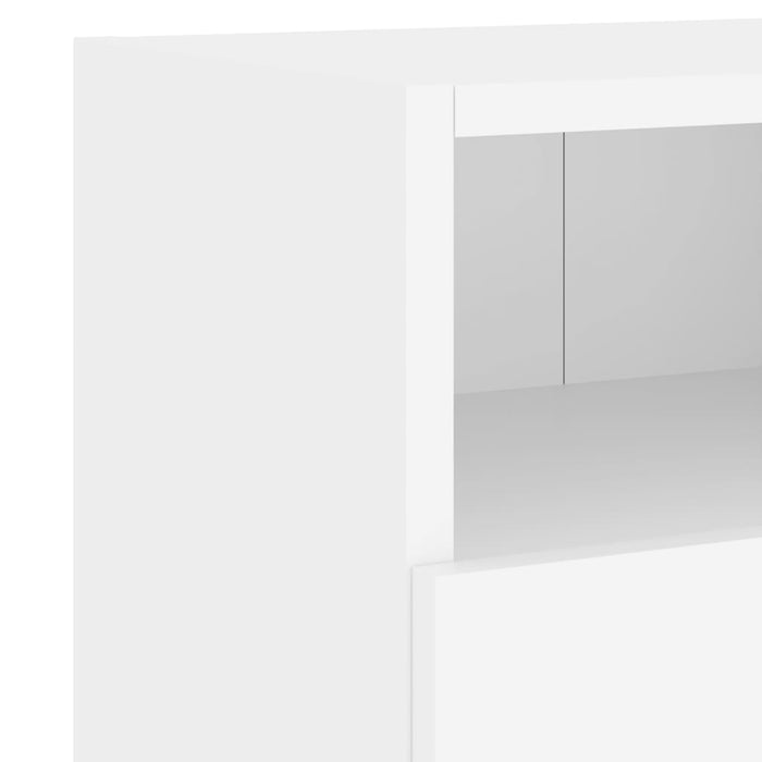 Dulap TV de perete, 2 buc, alb, 60x30x30 cm, lemn prelucrat - WALTI WALTI