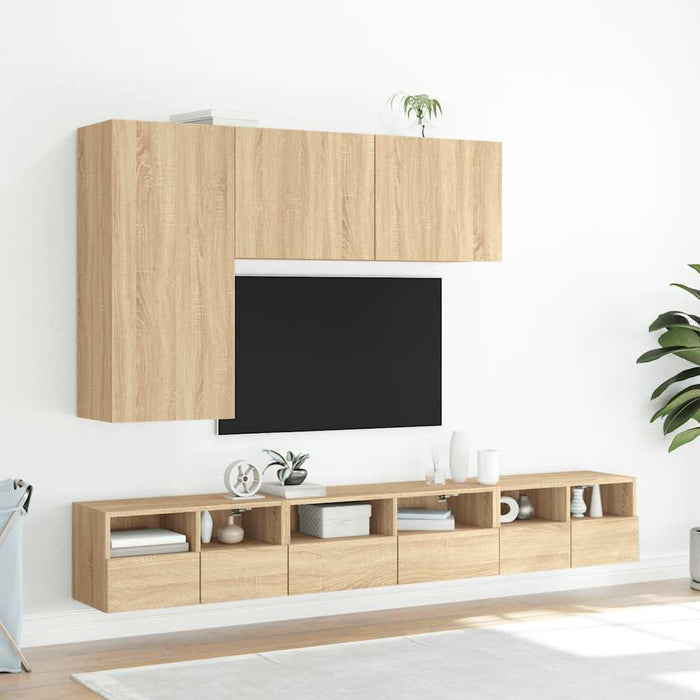 Comodă TV de perete, stejar sonoma, 60x30x30 cm, lemn prelucrat - WALTI WALTI