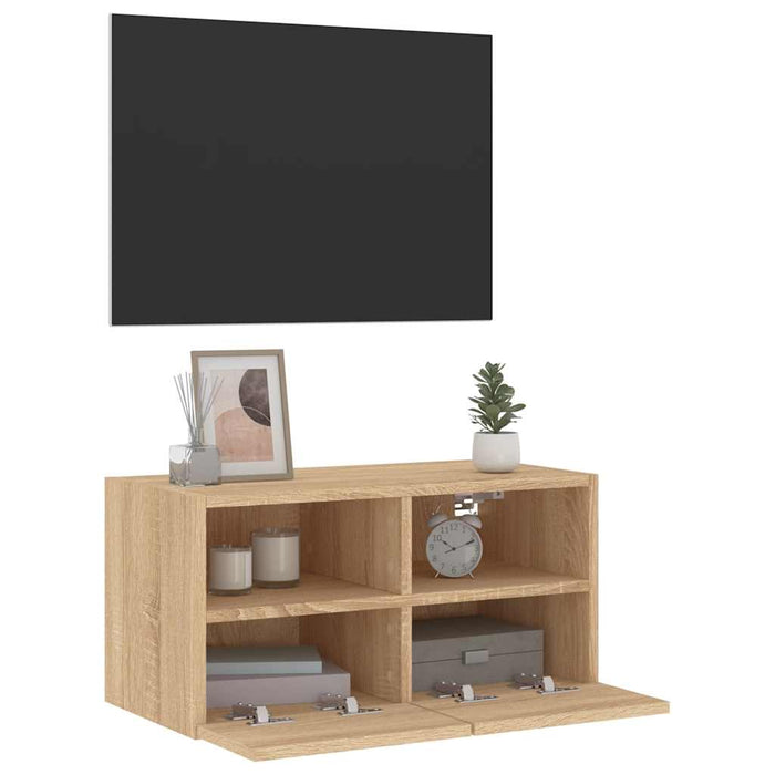 Comodă TV de perete, stejar sonoma, 60x30x30 cm, lemn prelucrat - WALTI WALTI
