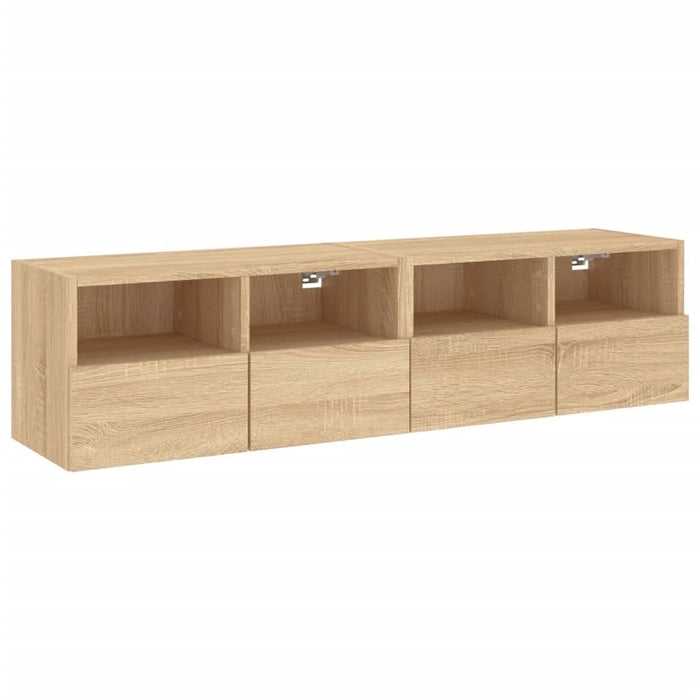 Comode TV de perete, 2 buc., stejar sonoma, 60x30x30 cm, lemn - WALTI WALTI
