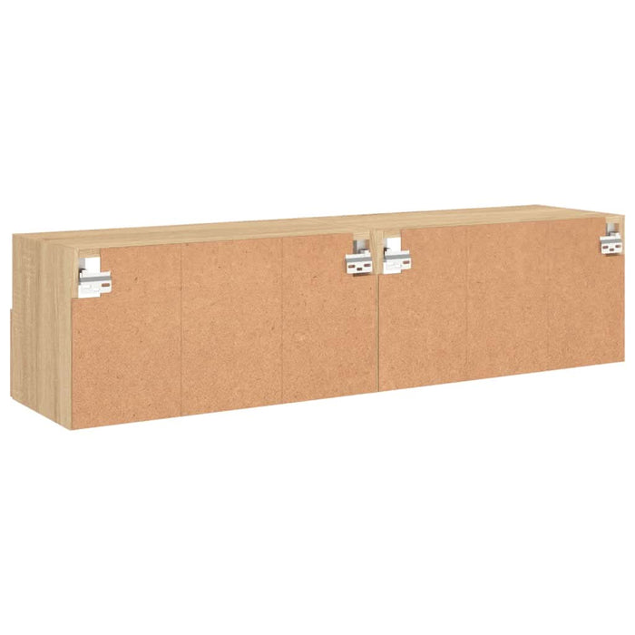 Comode TV de perete, 2 buc., stejar sonoma, 60x30x30 cm, lemn - WALTI WALTI