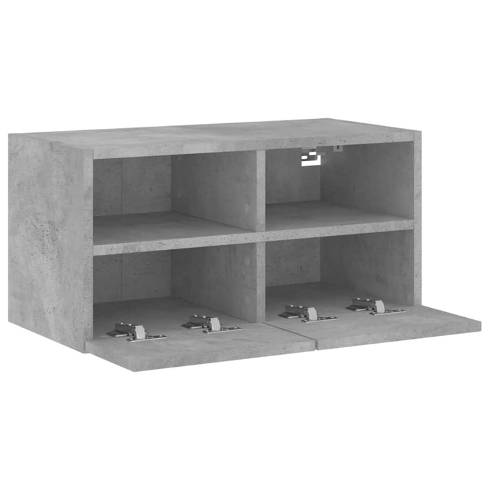 Comodă TV de perete, gri beton, 60x30x30 cm, lemn prelucrat - WALTI WALTI