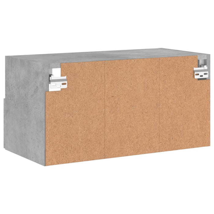 Comodă TV de perete, gri beton, 60x30x30 cm, lemn prelucrat - WALTI WALTI