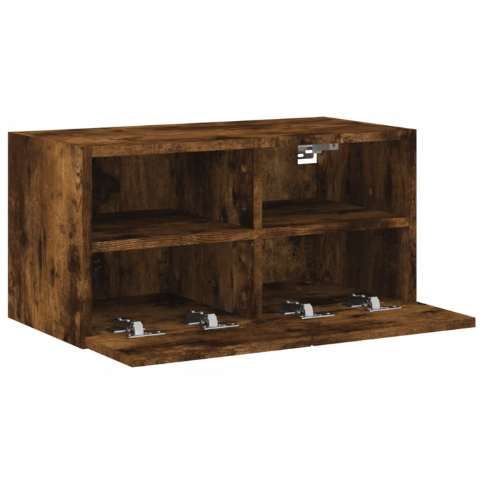 Comodă TV de perete stejar fumuriu 60x30x30 cm lemn prelucrat - WALTI WALTI