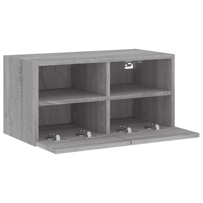 Comodă TV de perete, gri sonoma, 60x30x30 cm, lemn prelucrat - WALTI WALTI