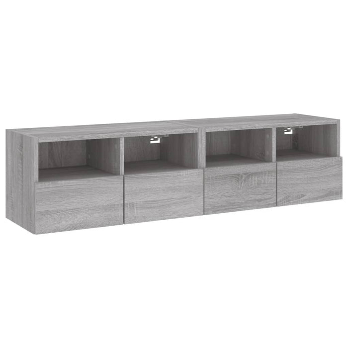 Comode TV de perete, 2 buc., gri sonoma, 60x30x30 cm, lemn - WALTI WALTI