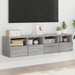 Comode TV de perete, 2 buc., gri sonoma, 60x30x30 cm, lemn - WALTI WALTI