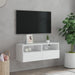Comode TV de perete, alb, 80x30x30 cm, lemn prelucrat - WALTI WALTI
