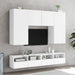 Comode TV de perete, alb, 80x30x30 cm, lemn prelucrat - WALTI WALTI