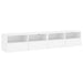 Comode TV de perete, 2 buc., alb, 80x30x30 cm, lemn prelucrat - WALTI WALTI