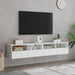 Comode TV de perete, 2 buc., alb, 80x30x30 cm, lemn prelucrat - WALTI WALTI
