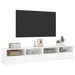 Comode TV de perete, 2 buc., alb, 80x30x30 cm, lemn prelucrat - WALTI WALTI
