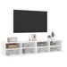 Comode TV de perete, 2 buc., alb, 80x30x30 cm, lemn prelucrat - WALTI WALTI