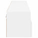Comode TV de perete, 2 buc., alb, 80x30x30 cm, lemn prelucrat - WALTI WALTI