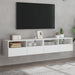 Comode TV de perete, 2 buc., alb, 80x30x30 cm, lemn prelucrat - WALTI WALTI