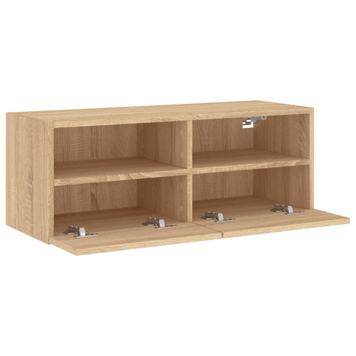 Comode TV de perete, stejar sonoma, 80x30x30 cm, lemn prelucrat - WALTI WALTI