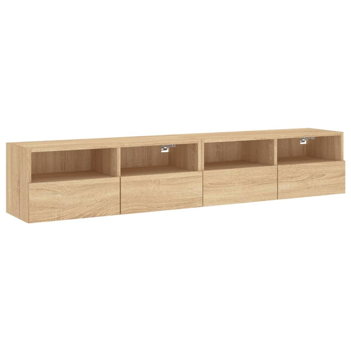 Comode TV de perete, 2 buc., stejar sonoma, 80x30x30 cm, lemn - WALTI WALTI