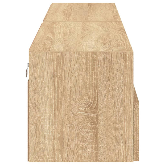 Comode TV de perete, 2 buc., stejar sonoma, 80x30x30 cm, lemn - WALTI WALTI