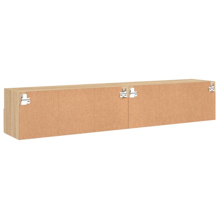 Comode TV de perete, 2 buc., stejar sonoma, 80x30x30 cm, lemn - WALTI WALTI