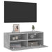 Comode TV de perete, gri beton, 80x30x30 cm, lemn prelucrat - WALTI WALTI