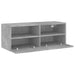Comode TV de perete, gri beton, 80x30x30 cm, lemn prelucrat - WALTI WALTI