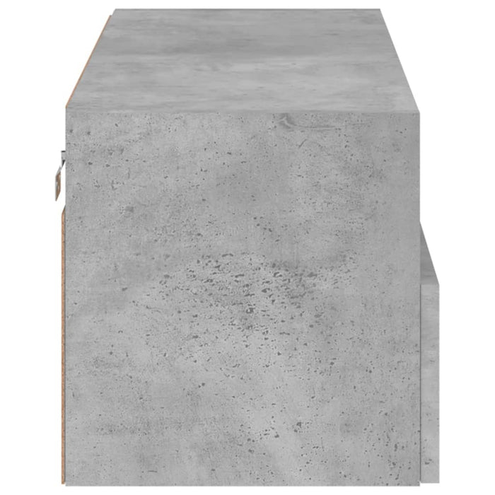Comode TV de perete, gri beton, 80x30x30 cm, lemn prelucrat - WALTI WALTI