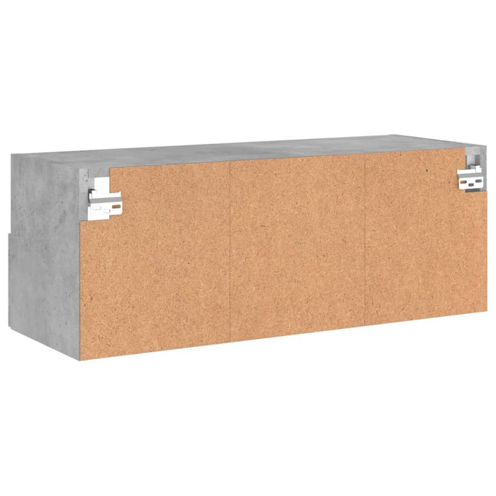 Comode TV de perete, gri beton, 80x30x30 cm, lemn prelucrat - WALTI WALTI