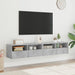 Comode TV de perete, 2 buc., gri beton, 80x30x30 cm, lemn - WALTI WALTI