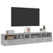 Comode TV de perete, 2 buc., gri beton, 80x30x30 cm, lemn - WALTI WALTI