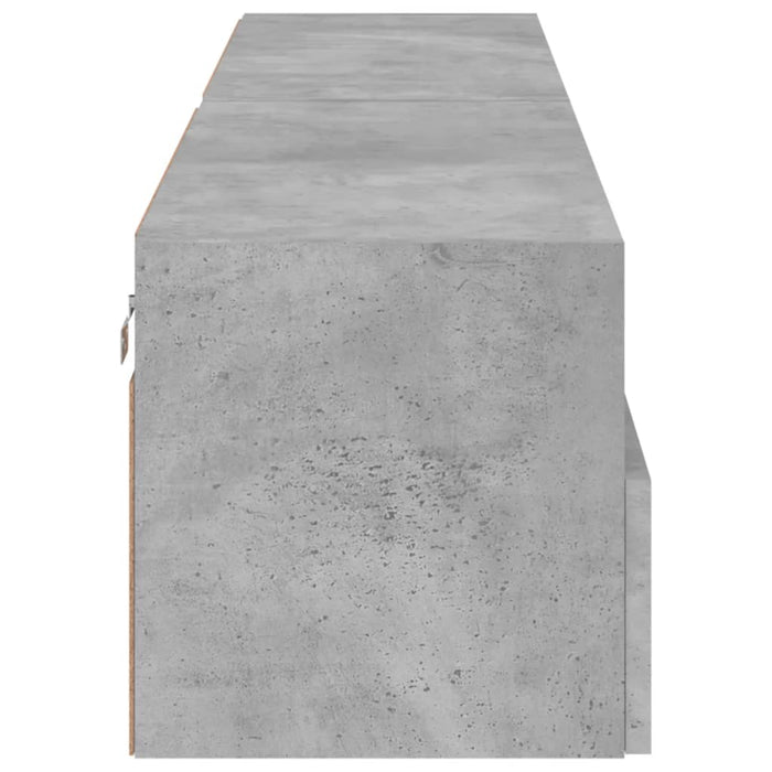 Comode TV de perete, 2 buc., gri beton, 80x30x30 cm, lemn - WALTI WALTI