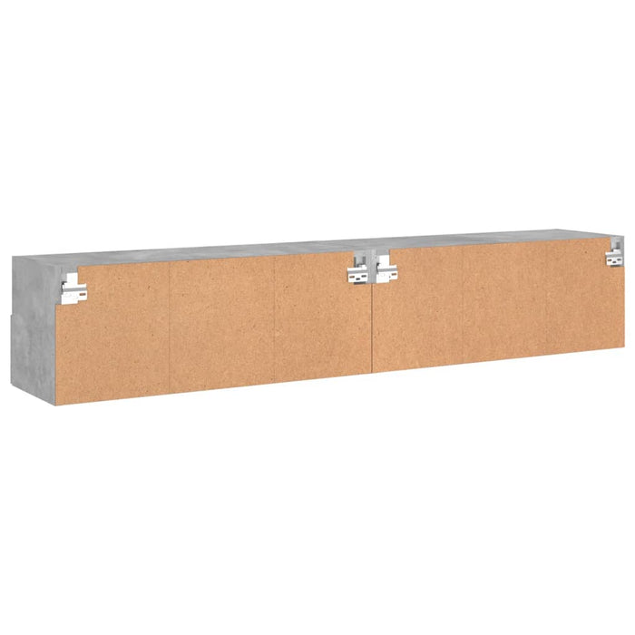 Comode TV de perete, 2 buc., gri beton, 80x30x30 cm, lemn - WALTI WALTI