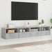Comode TV de perete, 2 buc., gri beton, 80x30x30 cm, lemn - WALTI WALTI
