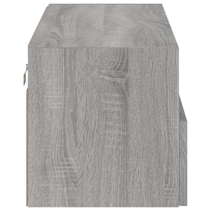 Comodă TV de perete, gri sonoma, 80x30x30 cm, lemn prelucrat - WALTI WALTI