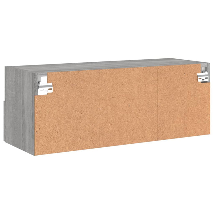 Comodă TV de perete, gri sonoma, 80x30x30 cm, lemn prelucrat - WALTI WALTI