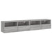 Comode TV de perete, 2 buc., gri sonoma, 80x30x30 cm, lemn - WALTI WALTI