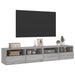 Comode TV de perete, 2 buc., gri sonoma, 80x30x30 cm, lemn - WALTI WALTI