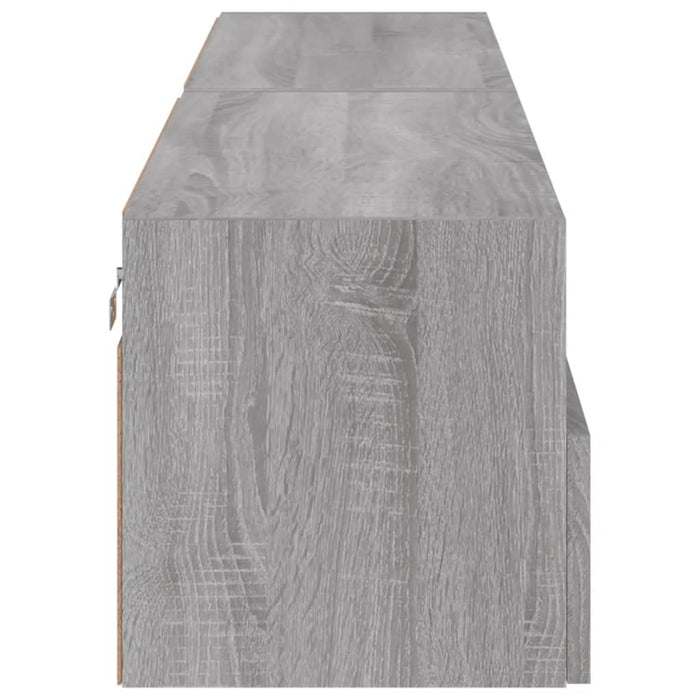 Comode TV de perete, 2 buc., gri sonoma, 80x30x30 cm, lemn - WALTI WALTI