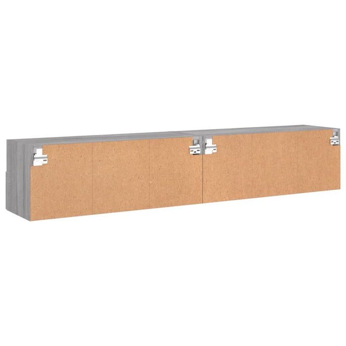 Comode TV de perete, 2 buc., gri sonoma, 80x30x30 cm, lemn - WALTI WALTI