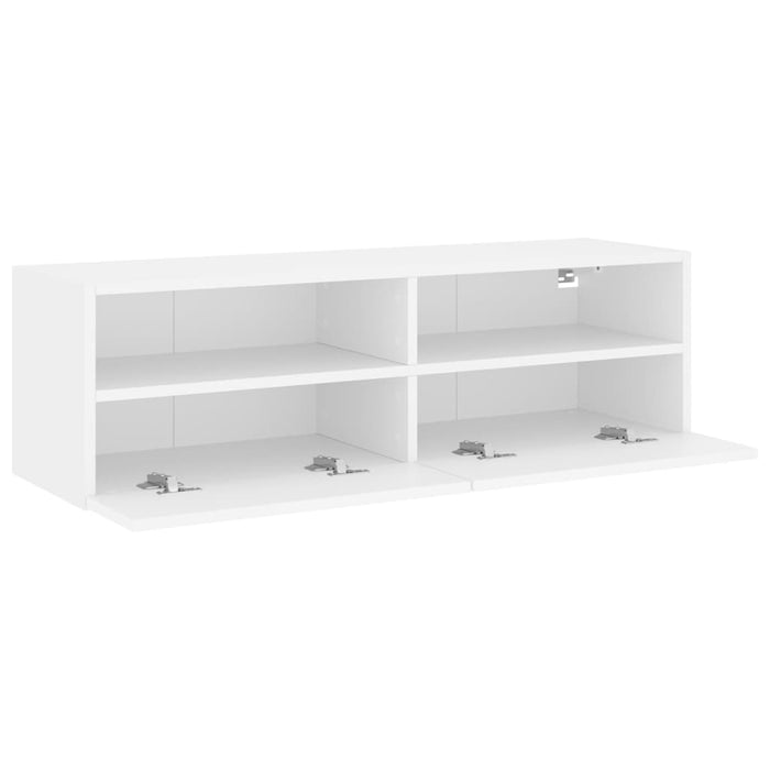 Comodă TV de perete, alb, 100x30x30 cm, lemn prelucrat - WALTI WALTI