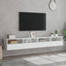 Dulapuri TV de perete 2 buc. alb 100x30x30 cm lemn compozit - WALTI WALTI