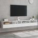 Dulapuri TV de perete 2 buc. alb 100x30x30 cm lemn compozit - WALTI WALTI