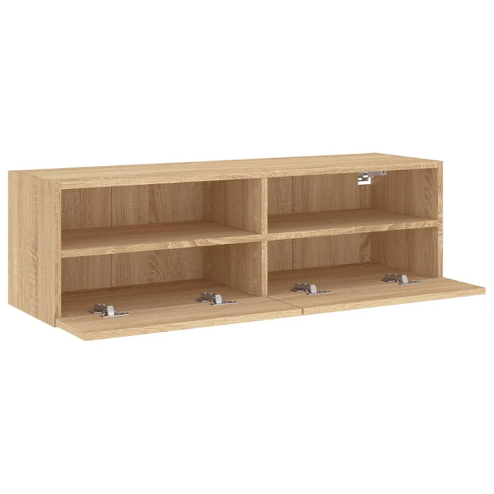 Comodă TV de perete, stejar sonoma, 100x30x30 cm lemn prelucrat - WALTI WALTI