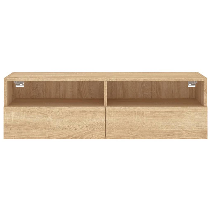 Comodă TV de perete, stejar sonoma, 100x30x30 cm lemn prelucrat - WALTI WALTI