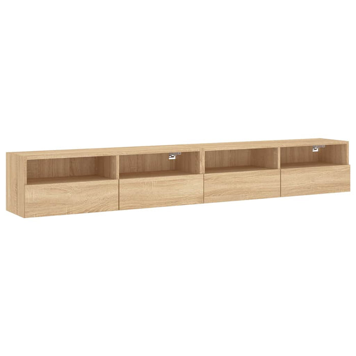Dulapuri TV de perete 2 buc. stejar sonoma 100x30x30 cm lemn - WALTI WALTI