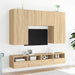 Dulapuri TV de perete 2 buc. stejar sonoma 100x30x30 cm lemn - WALTI WALTI